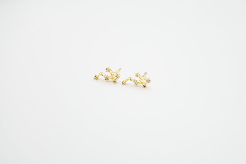 Gemini May 21. Jun 20. Zodiac Earrings 925 Silver GOLD / SILVER / ROSEGOLD plated Star Constellation image 7