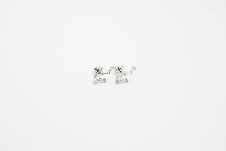 Gemini May 21. Jun 20. Zodiac Earrings 925 Silver GOLD / SILVER / ROSEGOLD plated Star Constellation image 6