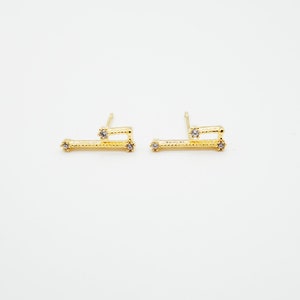 Aries Mar 21. Apr 19. Zodiac Earrings 925 Silver GOLD / SILVER / ROSEGOLD plated Star Constellation image 8