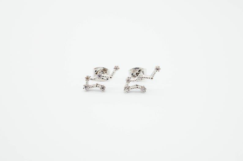 Gemini May 21. Jun 20. Zodiac Earrings 925 Silver GOLD / SILVER / ROSEGOLD plated Star Constellation image 5