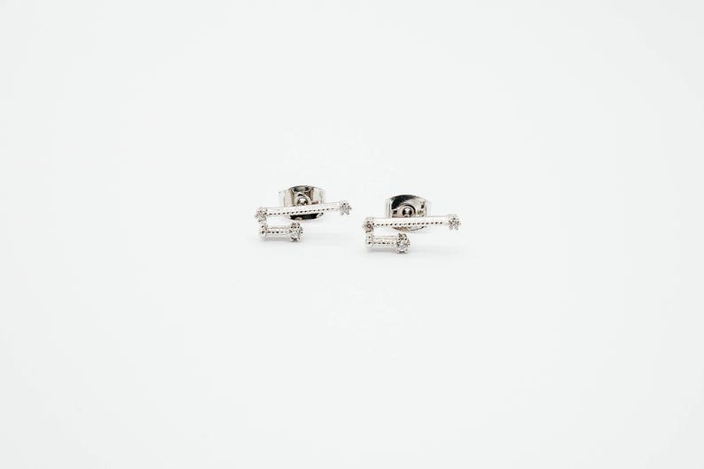 Aries Mar 21. Apr 19. Zodiac Earrings 925 Silver GOLD / SILVER / ROSEGOLD plated Star Constellation image 6