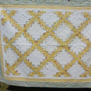 Handmade traditional patchwork quilt/throw