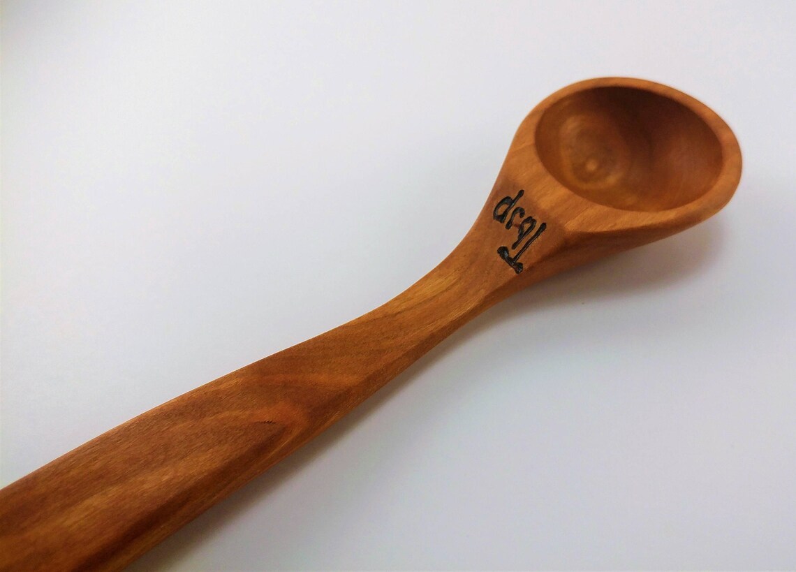 Long Handled Measuring Spoons wooden Cherry Wood Etsy