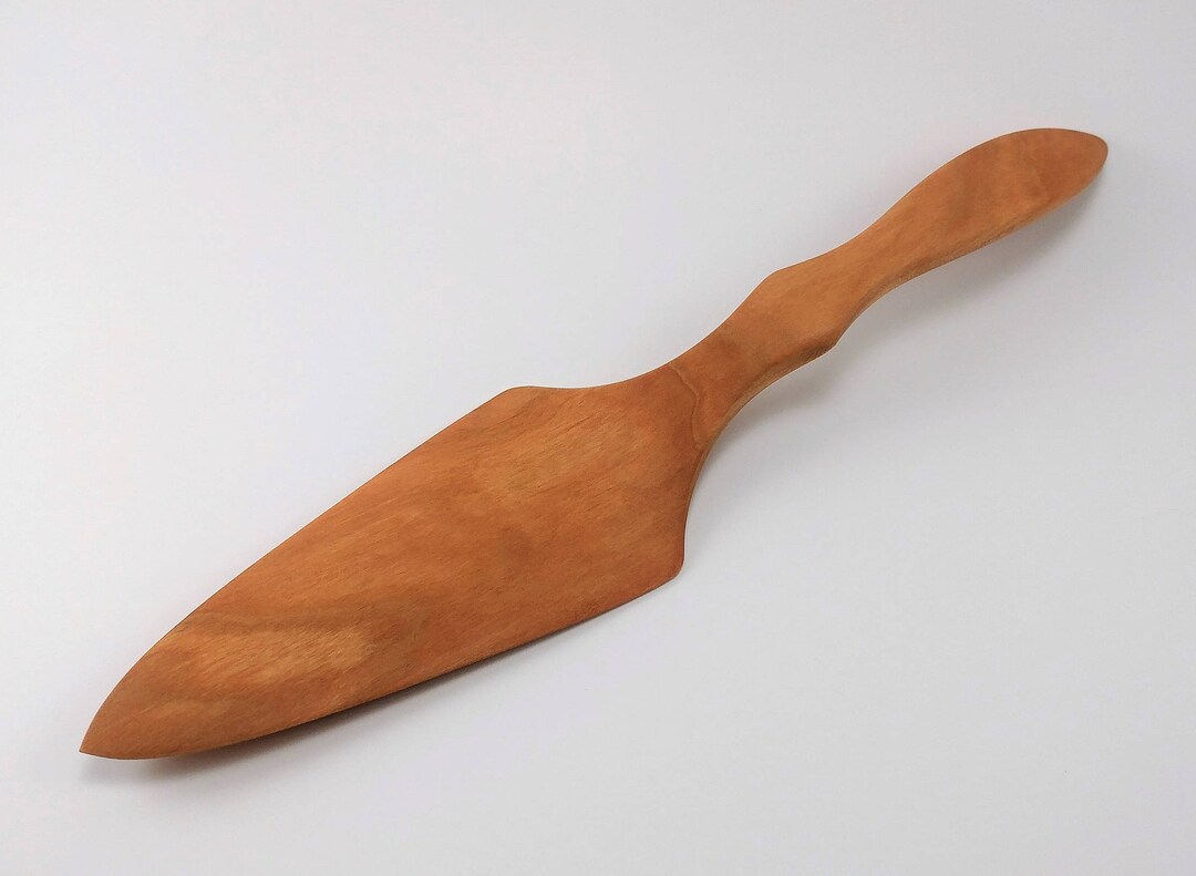 Cake Server wooden, Cherry Wood Etsy