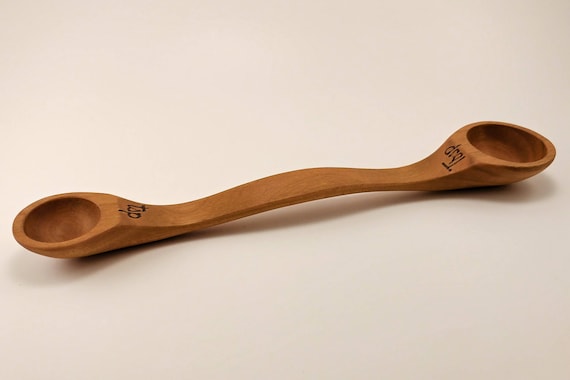 Long Handled Measuring Spoons wooden, Cherry Wood 