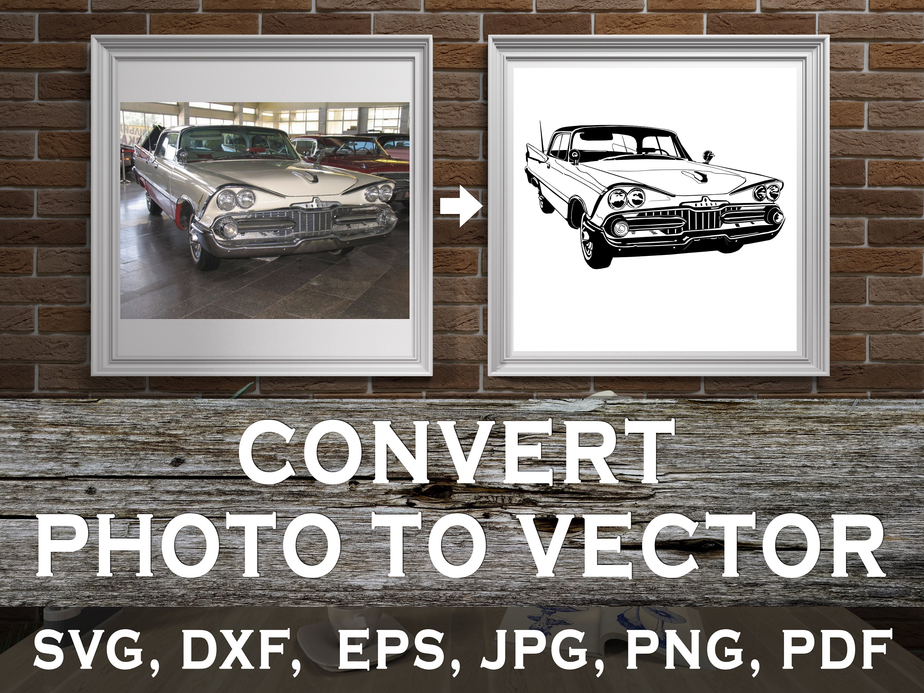 Download Convert Photo to Vector / svg dxf eps jpg pdf / vector | Etsy