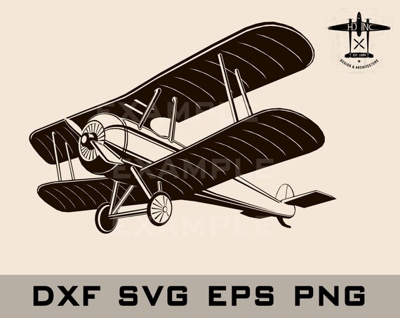 Download Paper Party Kids Vector Logo Vintage Plane Instant Download Png Airplane Svg Cut Files Dxf Airplane Digital Biplane Printable Cricut Cutting Files Kids Crafts