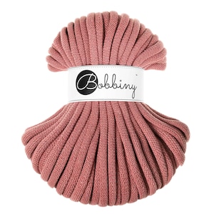 Bobbiny Braided Cord, &quot;Peony&quot; 3mm, 5mm, 9mm (108 yards/100m)