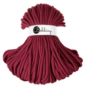 Bobbiny Braided Cord, &quot;Wine Red&quot; 3mm, 5mm, 9mm (108 yards/100m)
