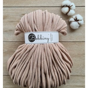 Bobbiny Braided Cord, &quot;Biscuit&quot; 3mm, 5mm, 9mm (108 yards/100m)