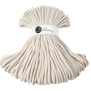 Bobbiny Braided Cord, &quot;Natural&quot; 3mm, 5mm, 9mm (108 yards/100m)