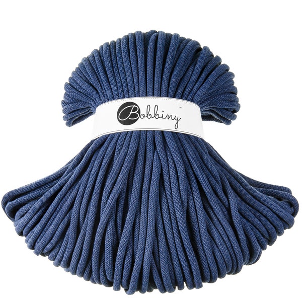 Bobbiny Braided Cord, "Jeans" 3mm, 5mm, 9mm (108 yards/100m)