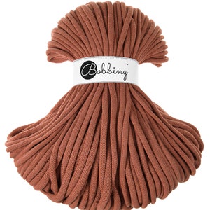Bobbiny Braided Cord, &quot;Terracotta&quot; 3mm, 5mm, 9mm (108 yards/100m)