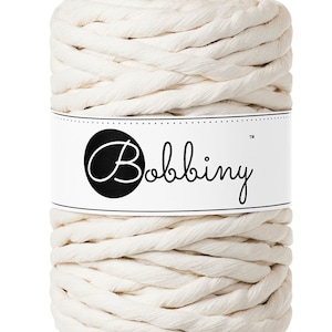 Bobbiny &quot;Natural&quot; Single Twist Macrame Cord, 9mm, 5mm, 3mm, 1.5mm