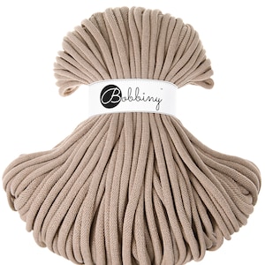 Bobbiny Braided Cord, &quot;Sand&quot; 3mm, 5mm, 9mm (108 yards/100m)
