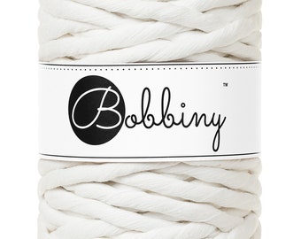 Bobbiny "Off-White" Single Twist Macrame Cord, 9mm, 5mm, 3mm, 1.5mm