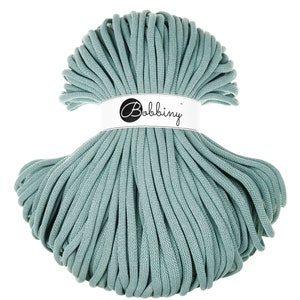 Bobbiny Braided Cord, &quot;Duck Egg Blue&quot; 3mm, 5mm, 9mm (108 yards/100m)