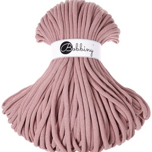 Bobbiny Braided Cord, &quot;Blush&quot; 3mm, 5mm, 9mm (108 yards/100m)