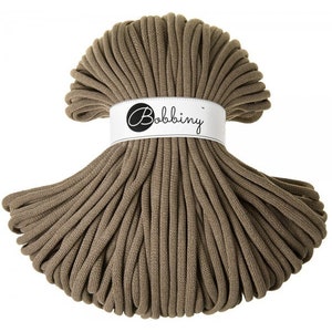 Bobbiny Braided Cord, &quot;Coffee&quot; 3mm, 5mm, 9mm (108 yards/100m)