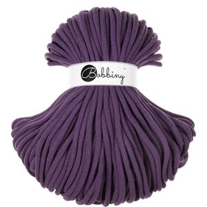 Bobbiny Braided Cord, &quot;Violet&quot; 3mm, 5mm, 9mm (108 yards/100m)
