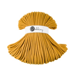 Bobbiny Braided Cord, &quot;Mustard&quot; 3mm, 5mm, 9mm (108 yards/100m)