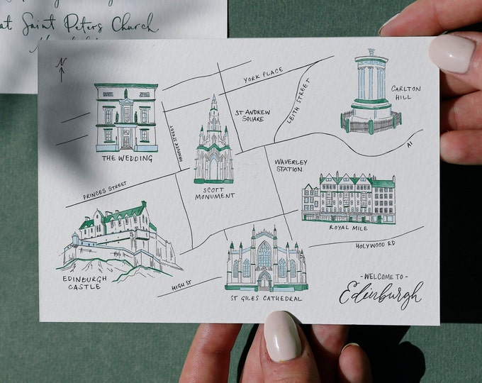 Custom Wedding Map Design, Digital Design of Directions Card Insert ...