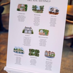 Bespoke Illustrated Table Plan - Custom Relationship Timeline Seating ...