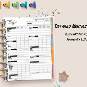 Happy Planner Classic Inserts, Monthly Budget, Happy Planner Classic Budget Inserts, Monthly Budget Printable, Happy Planner Budget Inserts
