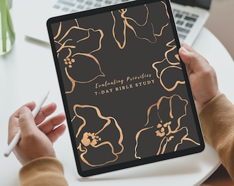 Godly Priorities | Bible Study | Bible Verse Scripture | 7 Day Christian Workbook | Personal Bible Study | Group Bible Study