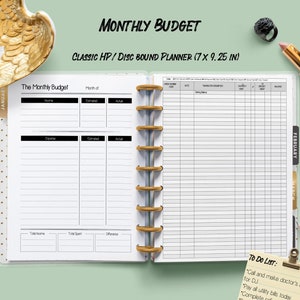 Happy Planner Classic Inserts, Monthly Budget, Happy Planner Classic Budget Inserts, Monthly Budget Printable, Happy Planner Budget Inserts