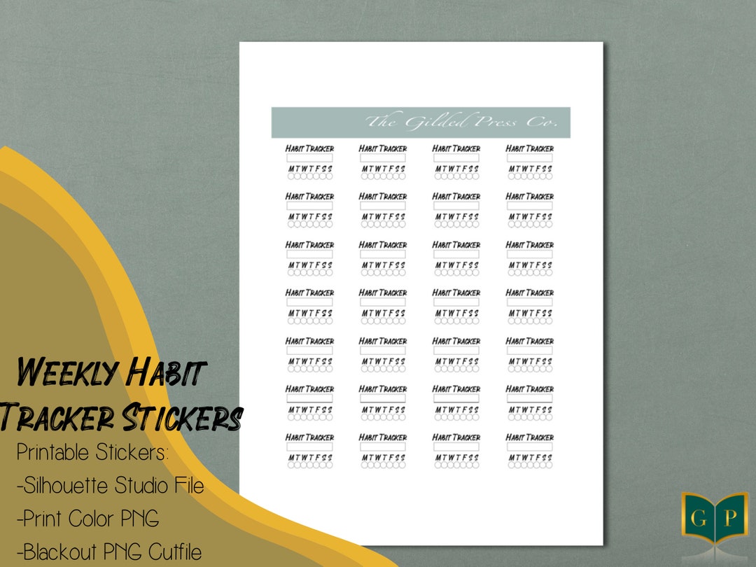 Weekly Habit Tracker Stickers - Etsy
