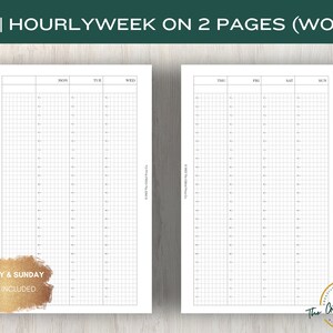 HALF LETTER planner inserts | WO2P hobonichi cousin inspired | planner printable | HL disc-bound | hl discs planner insert
