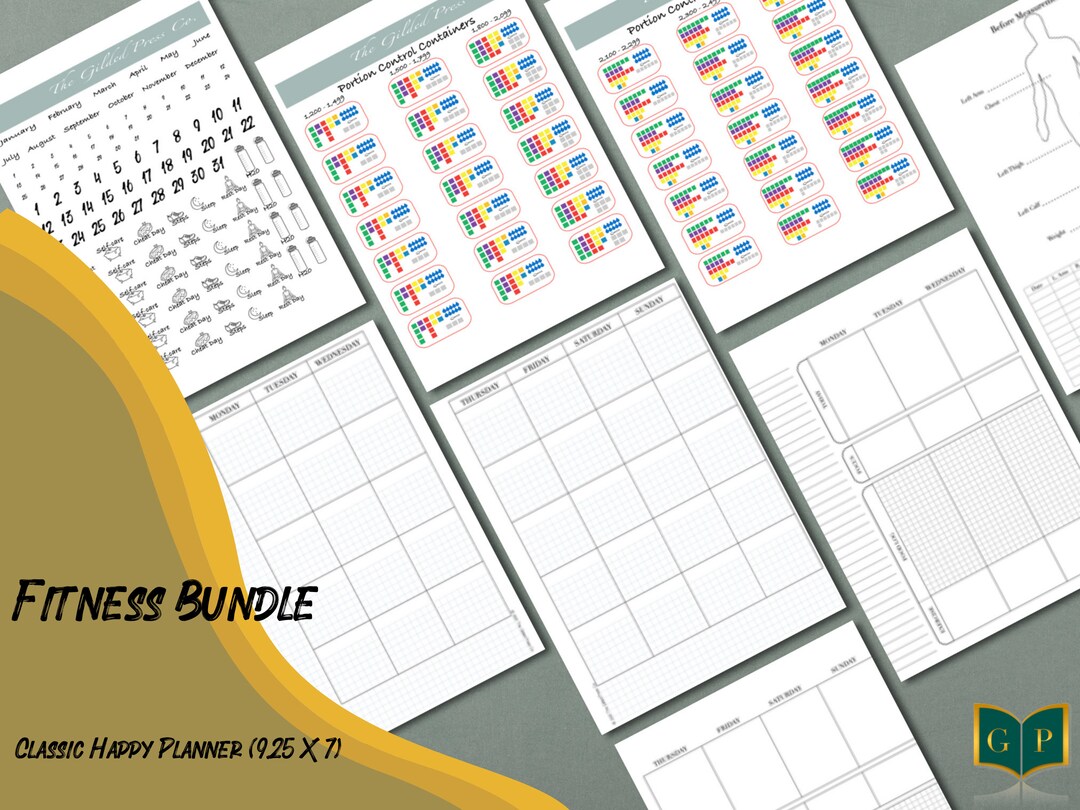 Happy Planner Fitness Bundle, Wellness, Fitness, Happy Planner