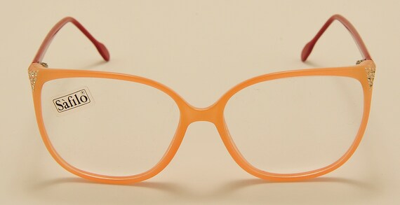 Safilo "TEAM276" classic shape / bicolored acetate frame / chic details / NOS / Made in Italy / Vintage eyeglasses