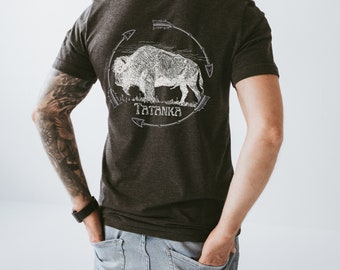Camiseta Tatanka Buffalo / Camiseta Lakota Western (estampado en la parte trasera)