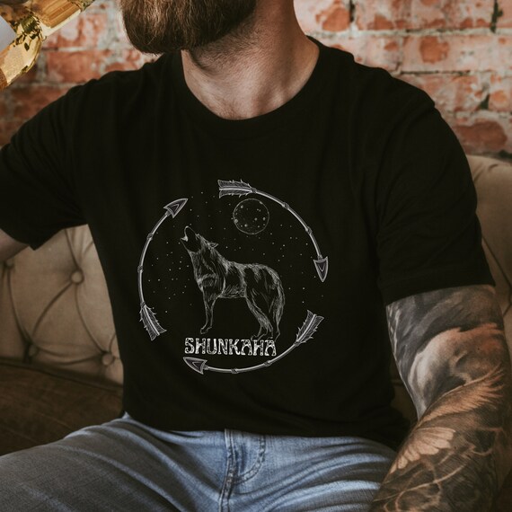Shunkaha Wolf Graphic Tee | Lakota Native American T-Shirt
