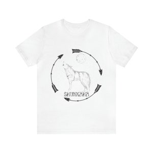 Camiseta con gráfico de lobo Shunkaha / Camiseta de nativos americanos Lakota imagen 3