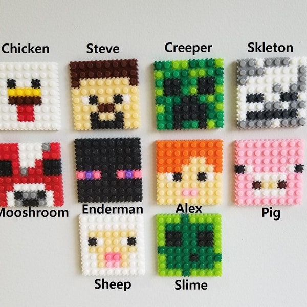 DIY Minecraft PIXEL Mini-Block Kits - Make your own Minecraft Character keychains