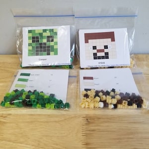 DIY Minecraft PIXEL Mini-Block Kits Make your own Minecraft Character keychains image 10