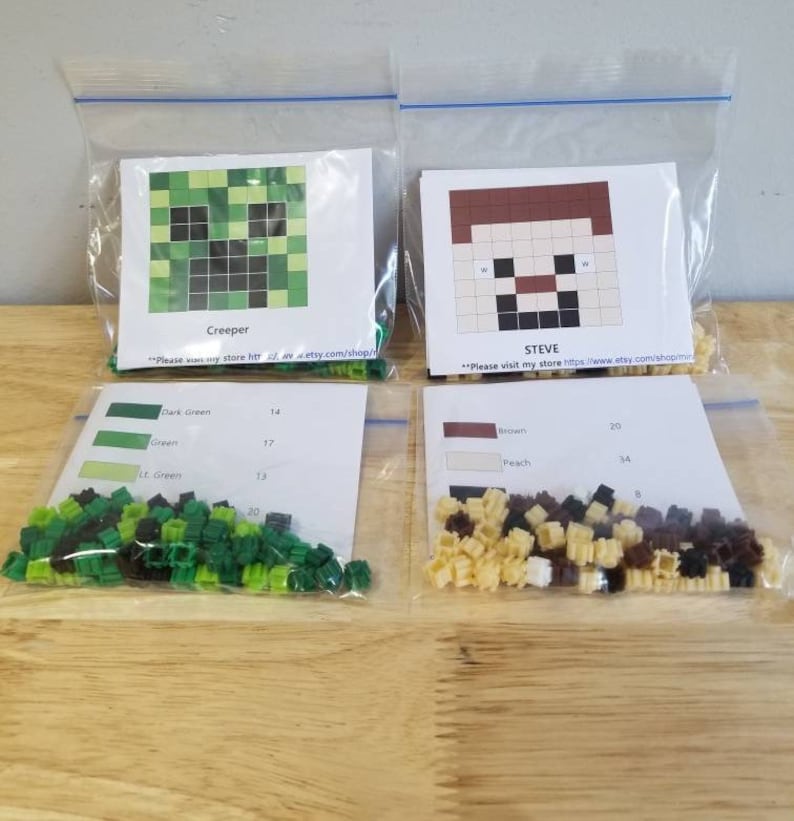 DIY Minecraft PIXEL Mini-Block Kits Make your own Minecraft Character keychains image 10