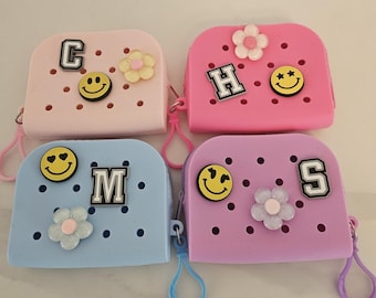 Kids Wallet Keychain Personalized Purse - Monogrammed Kids Personalized Birthday gift, Party Favor girls Stocking Stuffer, Bag Charm
