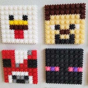 DIY Minecraft PIXEL Mini-Block Kits Make your own Minecraft Character keychains image 2