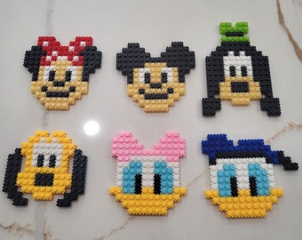 DIY Disney Characters PIXEL Mini-Block Kits -Disney Character Keychains, Disney Party Favors, Disney Crafts for Kids, Cake Toppers
