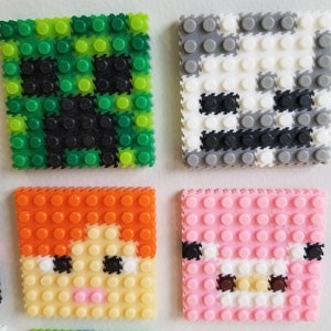 DIY Minecraft PIXEL Mini-Block Kits Make your own Minecraft Character keychains image 3