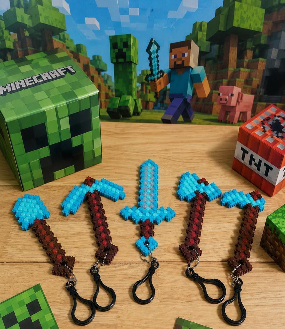 Minecraft Inspired DIY Mini Brick Kit – Pixel Sword & Tool Party