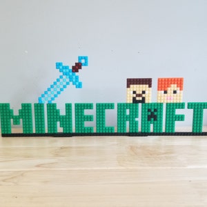 Make Your Own - DIY Minecraft Decor Sign PIXEL Mini-block Kits ...