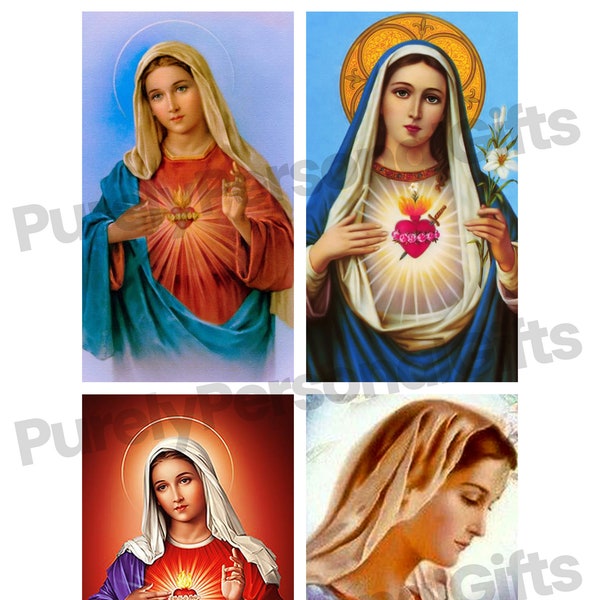 Sacred Heart of Mary Collage Sheet - Digital Download