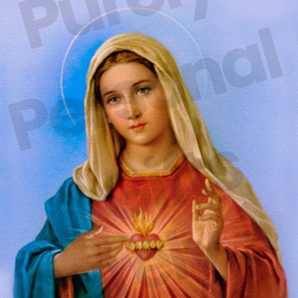 Printable Sacred Heart of Mary - Digital Download