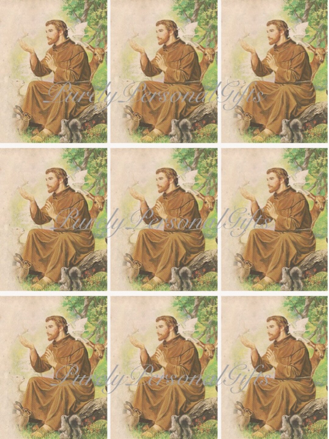 Printable St Francis of Assisi, Digital Download Saint Francis of Assisi, Instant Download St ...