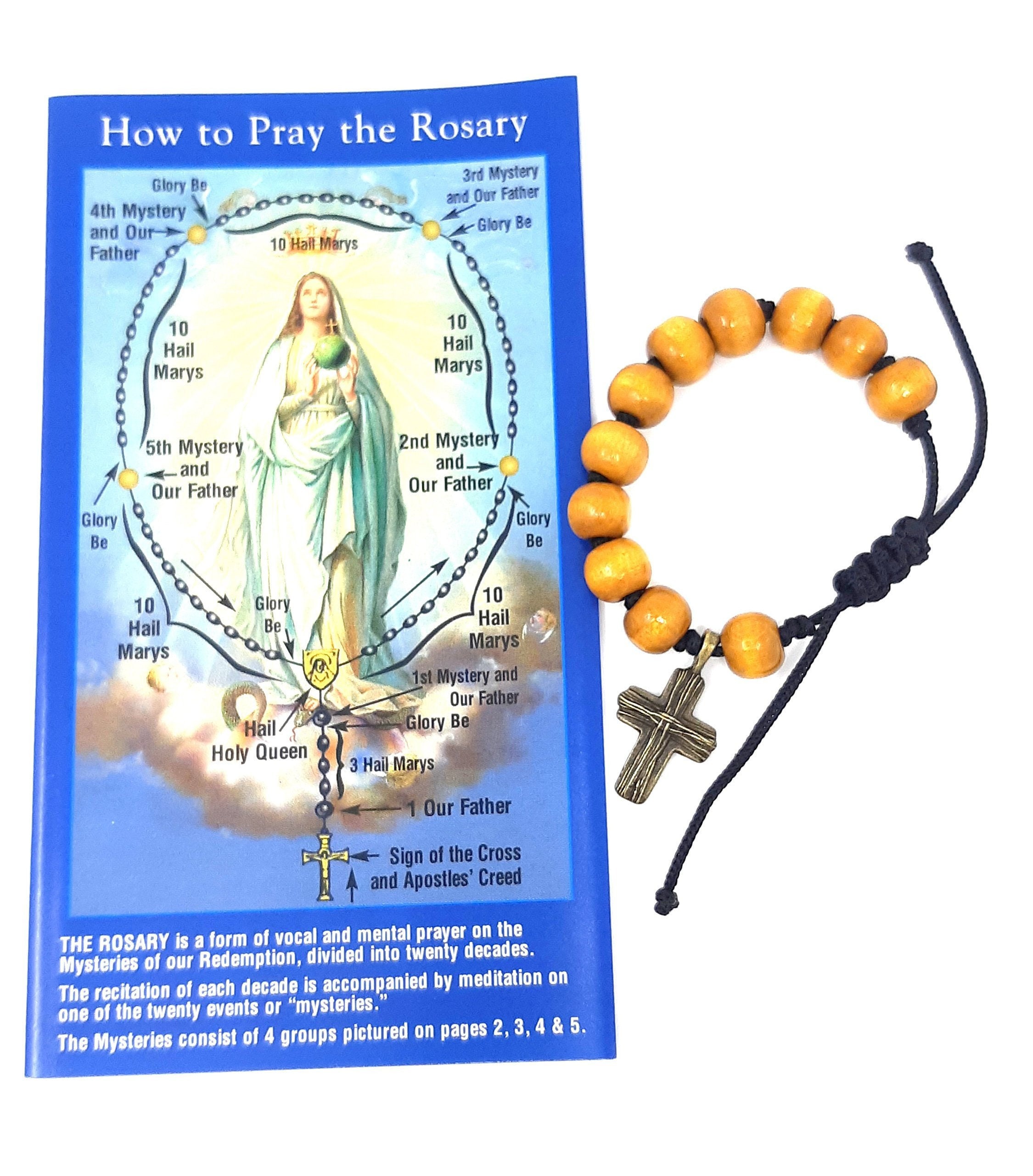 How To Pray The Rosary Rosary Adjustable Bracelet Rosary Etsy